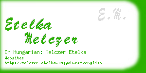 etelka melczer business card